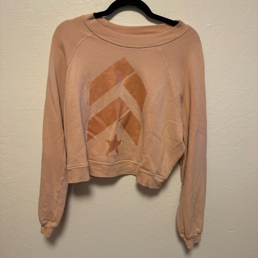Barry's Chevron Logo cropped crew neck